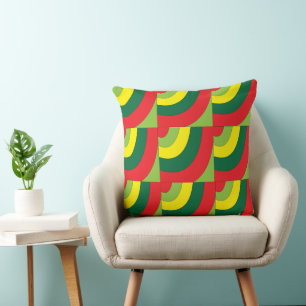 Moderne farbenfrohe geometrische Bogenmuster Kissen