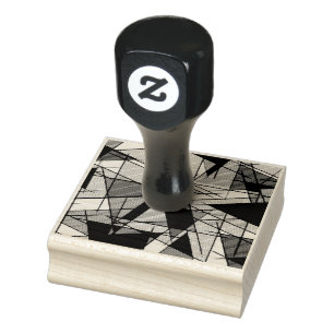 Moderne farbenfrohe geometrische Dreiecke Gummistempel