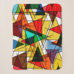 Moderne farbenfrohe geometrische Dreiecke Sherpadecke