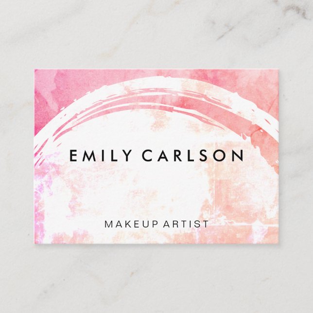 Moderne farbenfrohe Grunge Visitenkarte (Vorderseite)