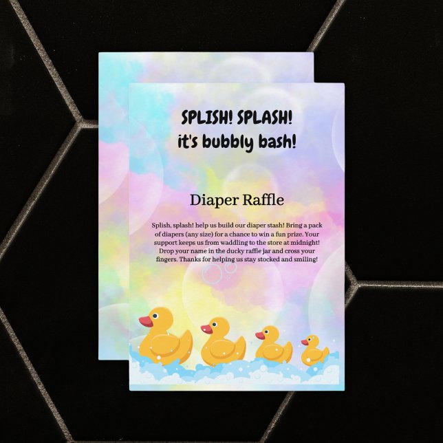 Moderne, farbenfrohe Gummi Duckies Babydusche Begleitkarte (Von Creator hochgeladen)