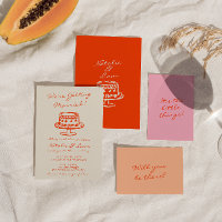 Moderne farbenfrohe handgezeichnete Kuchen Retro F