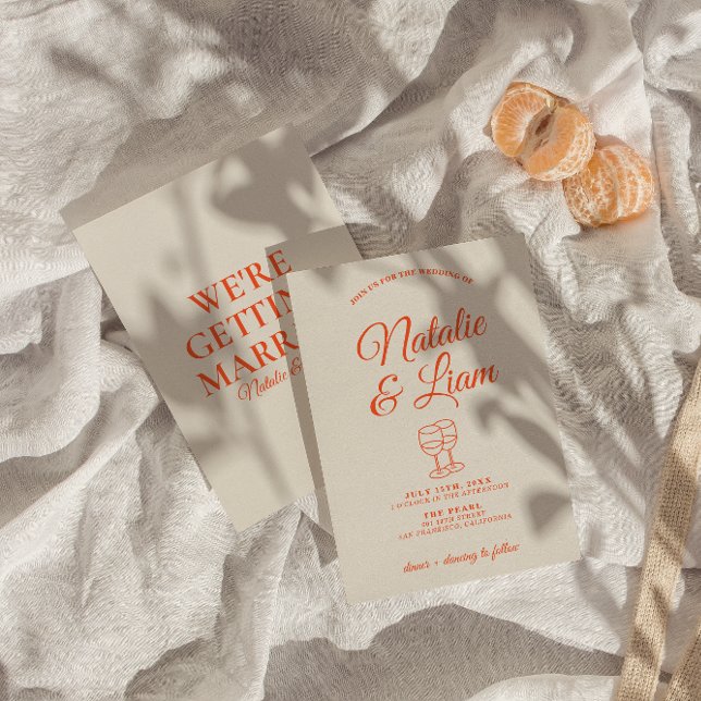 Moderne farbenfrohe Handzeichnung Retro Einzigarti Einladung (Von Creator hochgeladen)