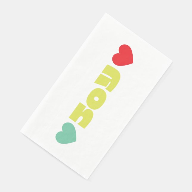 MODERNE, farbenfrohe JOY | Weihnachtsfeiertag Serviette (Ecke)