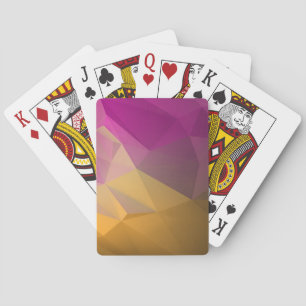 Moderne, farbenfrohe Low-Poly-Spielkarten Spielkarten