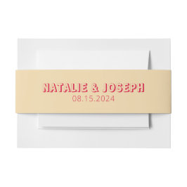 Moderne farbenfrohe muffige, helle Retro Einzigart Einladungsbanderole