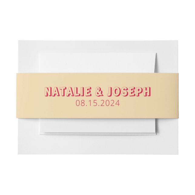 Moderne farbenfrohe muffige, helle Retro Einzigart Einladungsbanderole (Vorderseite Beispiel)