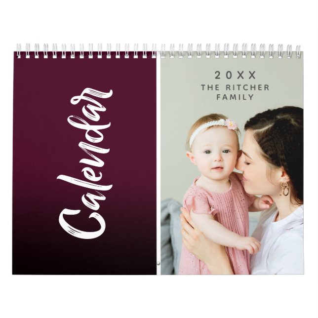 Moderne farbenfrohe Multi-Foto Familie & Friends G Kalender (Titelbild)
