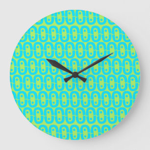 moderne farbenfrohe Muster Große Wanduhr
