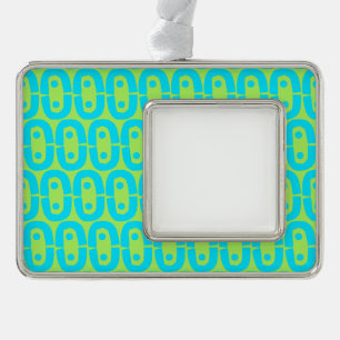 moderne farbenfrohe Muster Rahmen-Ornament Silber