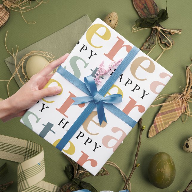 Moderne, farbenfrohe Ostern Geschenkpapier (Von Creator hochgeladen)