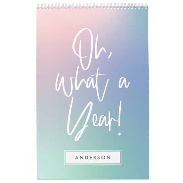 Moderne, farbenfrohe pastellfarbene Regenbogenkale Kalender (Titelbild)