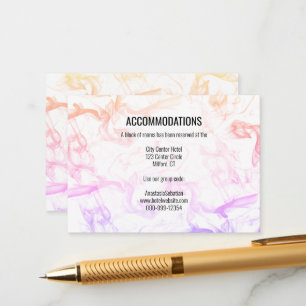 Moderne farbenfrohe Regenbogennebel-Hochzeitsvorla Begleitkarte