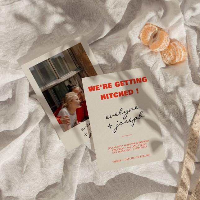 Moderne farbenfrohe Retro Fun Funky Einzigartige H Einladung (Von Creator hochgeladen)