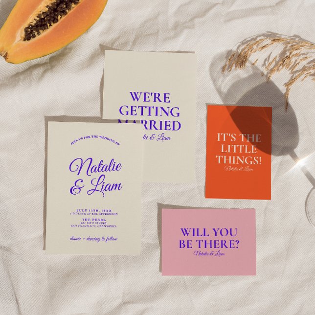 Moderne farbenfrohe Retro Fun Funky Einzigartige H Einladung (Von Creator hochgeladen)