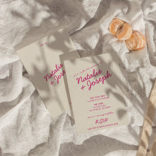 Moderne farbenfrohe Retro Fun Whimsical Script Hoc Einladung