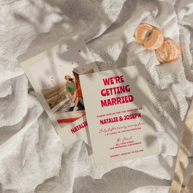 Moderne farbenfrohe Retro kühne Funky Einzigartige Einladung (Von Creator hochgeladen)