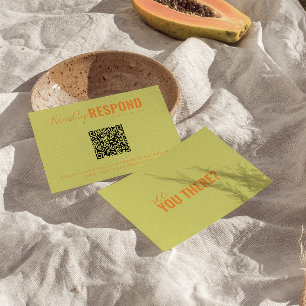 Moderne farbenfrohe Retro QR Code Whimsical Weddin RSVP Karte