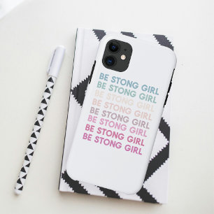 Moderne farbenfrohe Sei-stark-Mädchen-Inspirations Badhandtuch Set