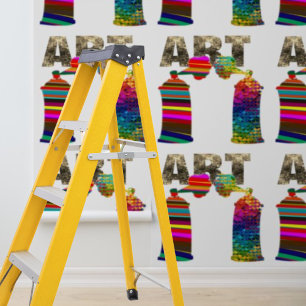 Moderne farbenfrohe Spritzdosen Art Graphic Peel S Tapete