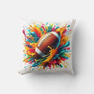 Moderne farbenfrohe Spritzspiel Ballsportarten Kissen
