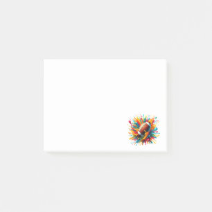 Moderne farbenfrohe Spritzspiel Ballsportarten Post-it Klebezettel