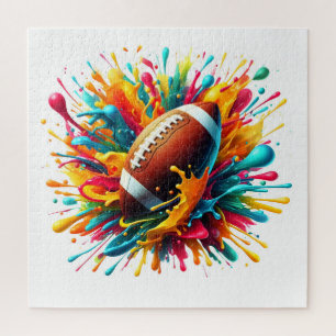 Moderne farbenfrohe Spritzspiel Ballsportarten Puzzle