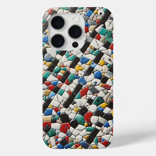 Moderne farbenfrohe Steinmosaik-Handyhülle - Abstr Case-Mate iPhone Hülle (Rückseite)