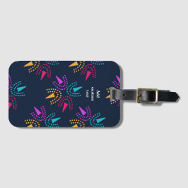 Moderne farbenfrohe Sterne - marineblau Gepäckanhänger