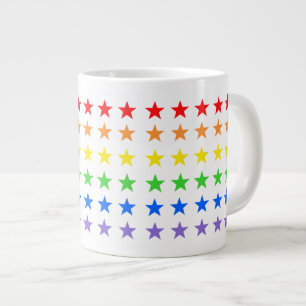 Moderne farbenfrohe Sternenmuster Jumbo-Tasse