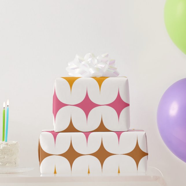 Moderne, farbenfrohe Sternexplosionen aus dem Mitt Geschenkpapier (Partygeschenke)
