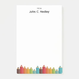 Moderne farbenfrohe Stifte für Kinder Post-it Klebezettel