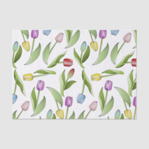 Moderne farbenfrohe Tulip Blume Seidenpapier