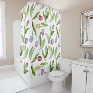 Moderne farbenfrohe Tulip Duschvorhang