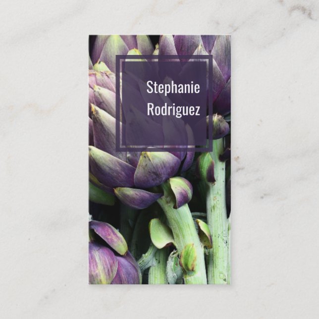 Moderne, farbenfrohe Visitenkarte für Lebensmittel (Vorderseite)