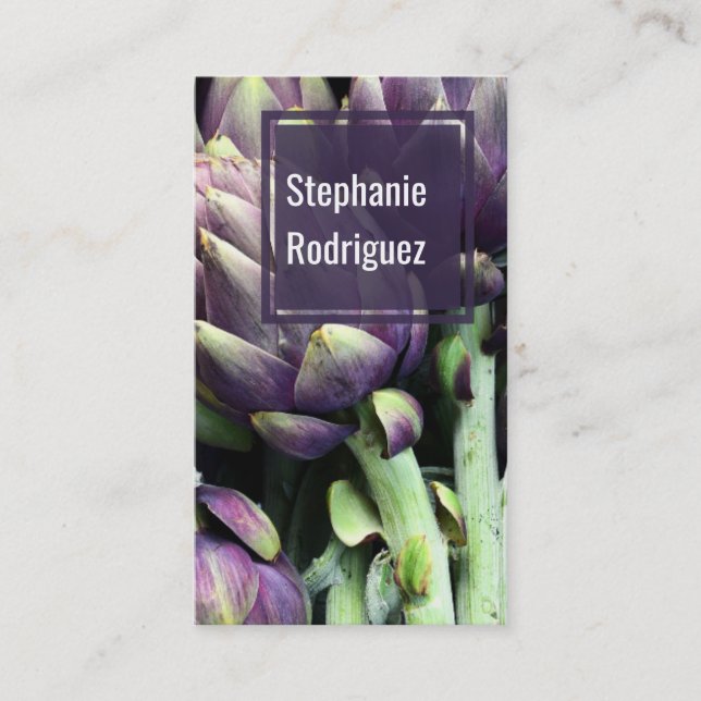 Moderne, farbenfrohe Visitenkarte für Lebensmittel (Vorderseite)