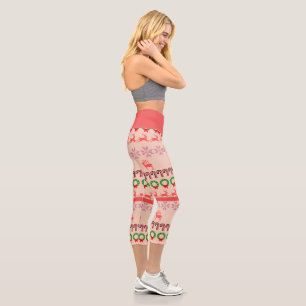 Moderne farbenfrohe Weihnachtsbaum-Malerei Capri Leggings