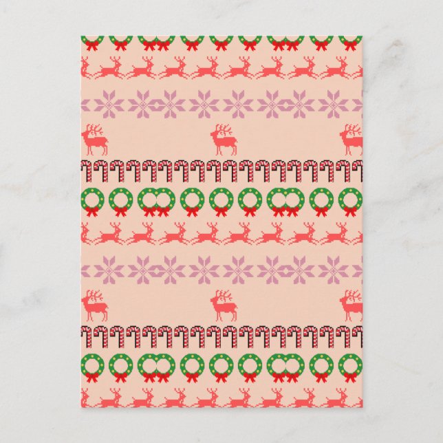 Moderne farbenfrohe Weihnachtsbaum-Malerei  Postkarte (Vorderseite)