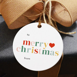 Moderne farbenfrohe Weihnachtsgeschenke Geschenkanhänger