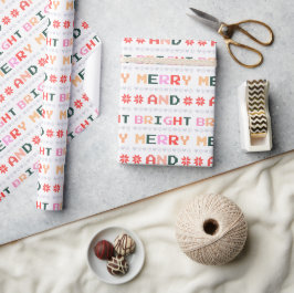 Moderne farbenfrohe Weihnachtsgeschenke Geschenkpapier