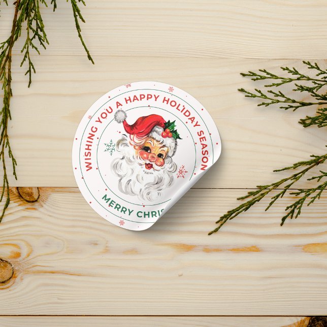 Moderne farbenfrohe Weihnachtsklassiker Runde Runder Aufkleber (Von Creator hochgeladen)