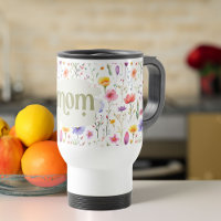 Moderne farbenfrohe Wildblumen Girl Mama