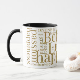 Moderne farbenfrohe Word Cloud Text Designs Tasse