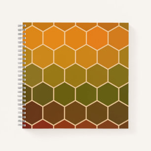 Moderne farbige 3D-Kuben oder Hexagons-Muster Notizbuch