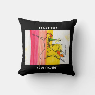 Moderne farbige Aquarellfarbe Ballerina Geometric Kissen