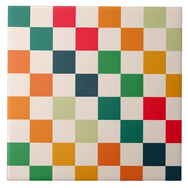 Moderne farbige Block-Dekor-Keramikfliese Fliese (Vorderseite)