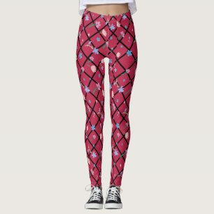 Moderne farbige Blume bilden Leggings