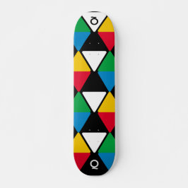 Moderne Farbige Dreiecke Monogramm Skateboard