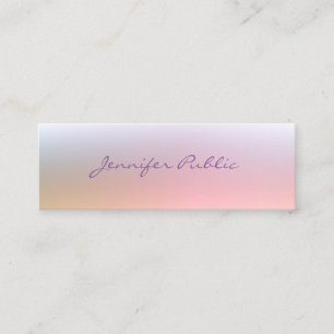 Moderne Farbige Elegante Schrift Professionell Ein Mini Visitenkarte