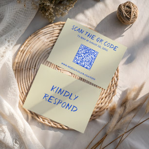 Moderne farbige Hochzeits-RSVP-QR-Code-Karte RSVP Karte